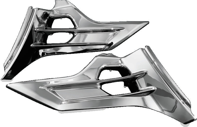 Kuryakyn 7368 Louvered Battery Box Covers for 2012-2017 Honda GL1800 Gold Wing, Chrome