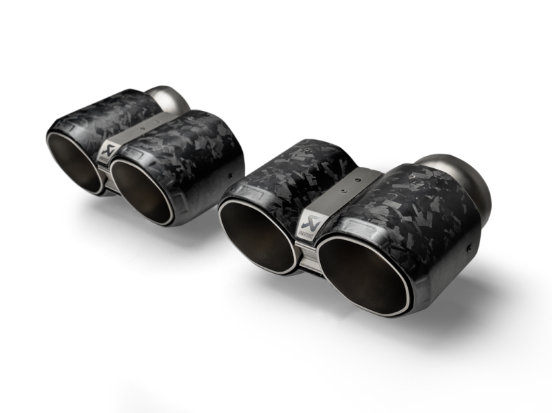 Akrapovic BMW M2 Coupe (G87) Tail Pipe Set – Chopped Carbon, Part Number akrTP-CT/73/CF
