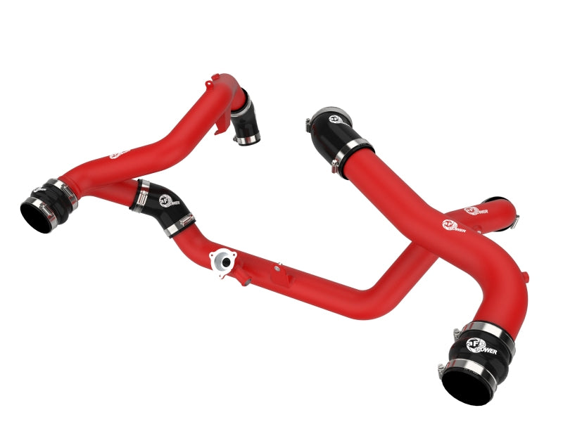 aFe BladeRunner Aluminum Hot and Cold Charge Pipe Kit, Red, Part Number 46-20654-R, for Ford Explorer ST and Lincoln Aviator 3.0L V6