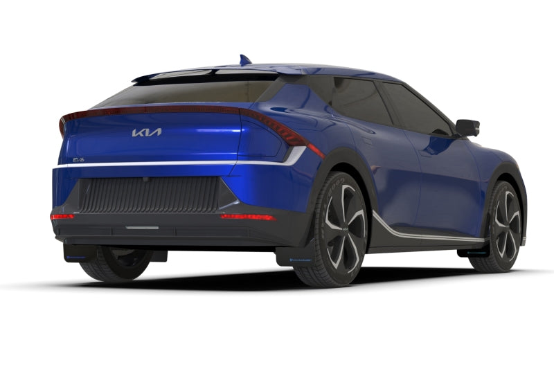 Rally Armor ralMF91-UR-BLK-WH 2022-2024 Kia EV6 Black UR Mud Flaps with White Logo