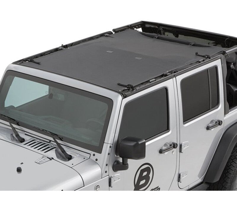 Bestop 07-18 Jeep Wrangler JK Sun Safari Bikini Top - Black Diamond