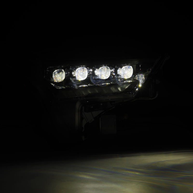 AlphaRex NOVA-Series Projector Headlights for 2022-2023 Toyota Tundra, Alpha-Black with Amber DRL, Part ARX880871