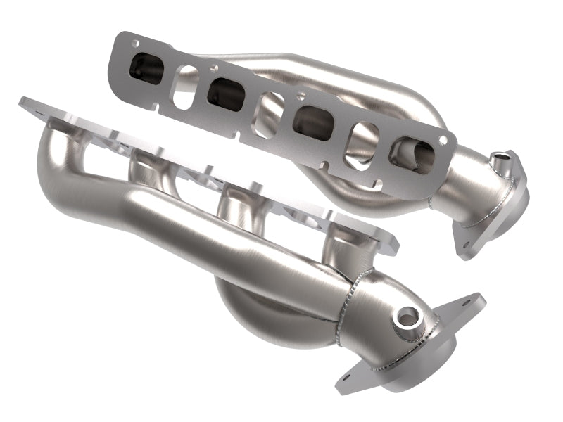 aFe Power Twisted Steel 304 Stainless Steel Shorty Headers, Part Number 48-32030, for 2021–2024 Ram 1500 TRX 6.2L V8