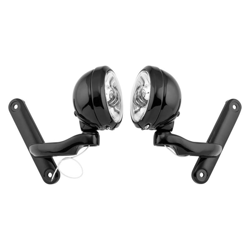 Letric Lighting 4.5-Inch Black/Chrome Passing Lamps, Part Number letLLC-PLB-BC