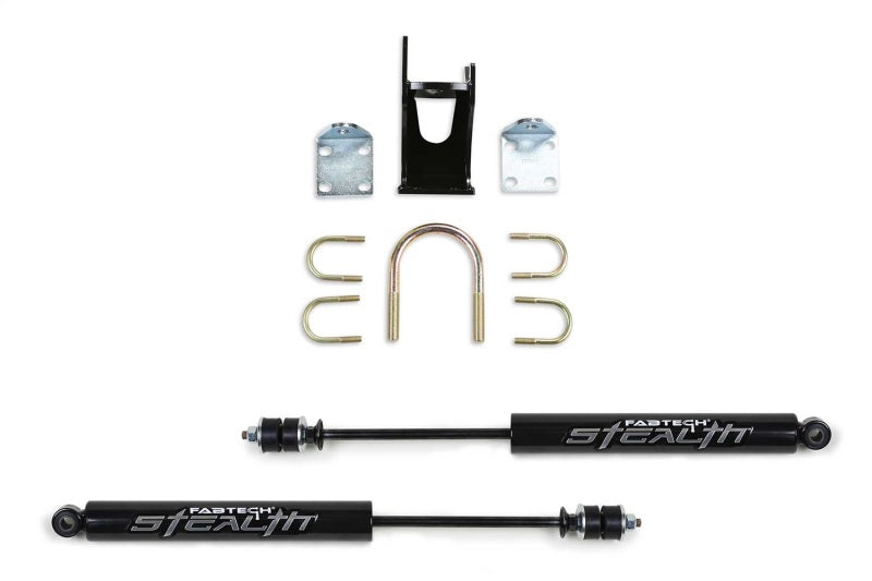 Fabtech fabFTS8046 05-21 Ford F-250/F-350 4WD Dual Stealth Steering Stabilizer Kit - Opposing Style