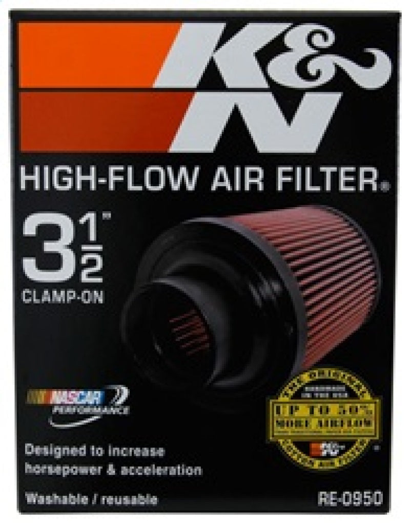 K&N Engineering RE-0950 Universal Rubber Air Filter, 3.5-Inch Inlet