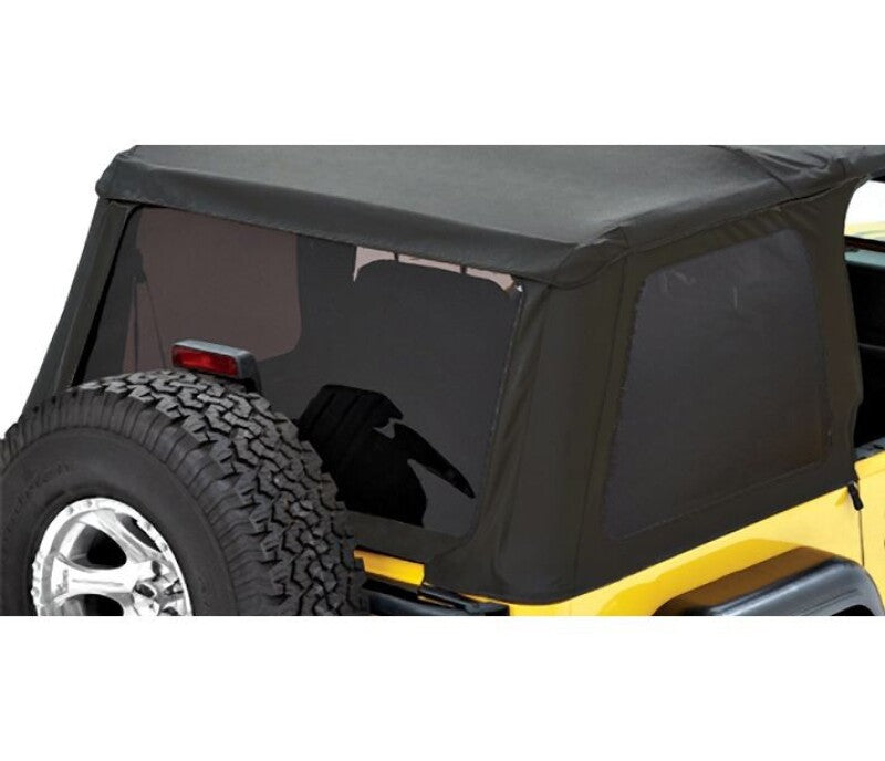 Bestop 97-06 Jeep Wrangler TJ Tinted Window Set (Trektop Premium Black Twill, Part Number BES58420-17)