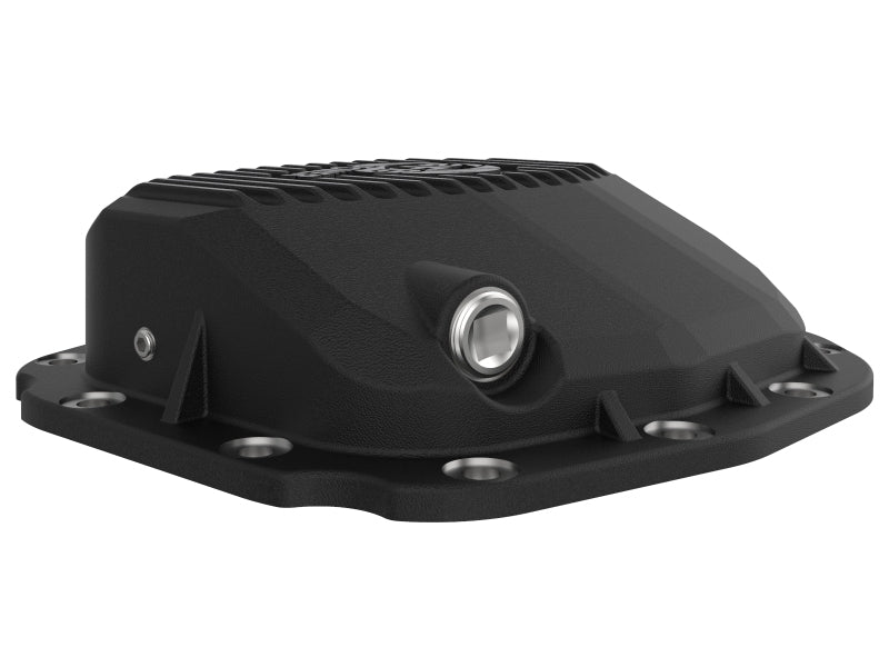 aFe POWER Pro Series Rear Differential Cover, Black with Machined Fins, Part Number 46-71180B, Ford F-150 Super 8.8