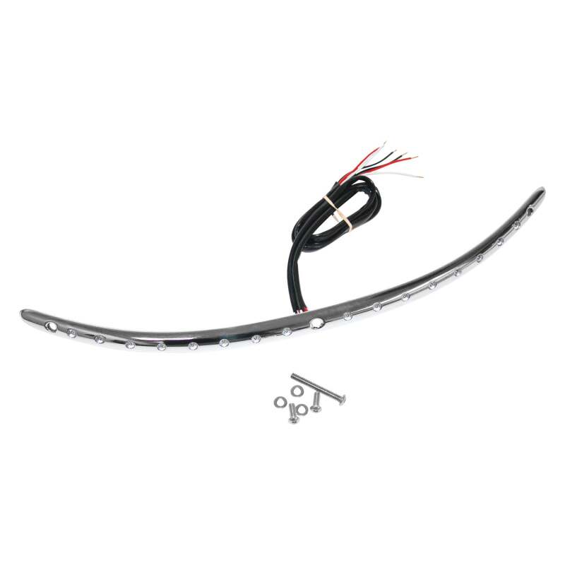 Letric Lighting Windshield Turn Signal Trim Strip Chrome/Amber, Part Number letLLC-WT-STS