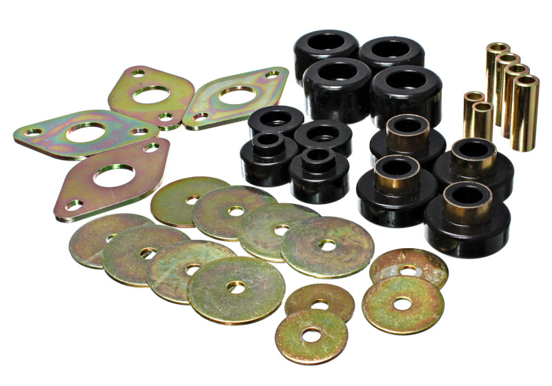 Energy Suspension eng8.4109G Body Mount Set - Reg Access & Dbl Cab - Black