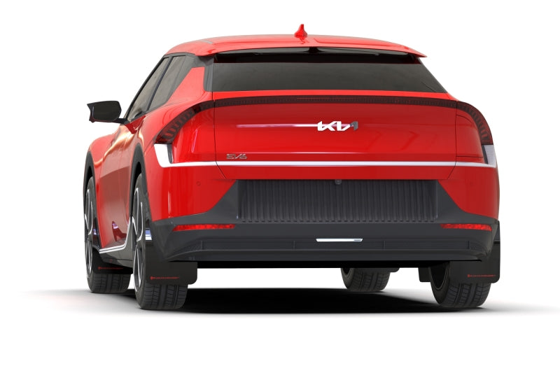 Rally Armor ralMF91-UR-BLK-WH 2022-2024 Kia EV6 Black UR Mud Flaps with White Logo