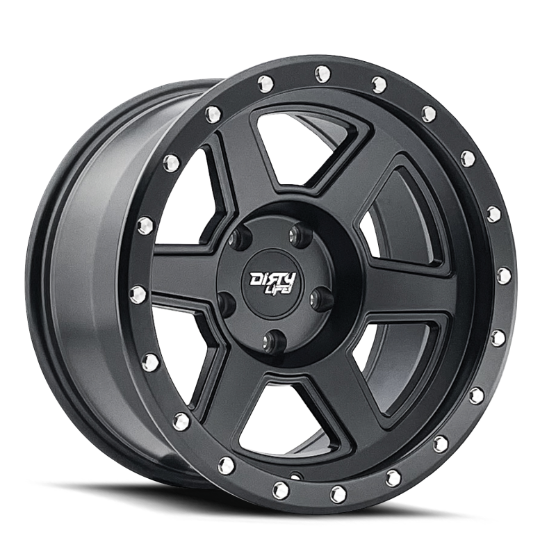 Dirty Life Compound 9315 17x9 Matte Black Wheel, 6x139.7 Bolt Pattern, -12mm Offset