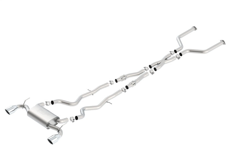 Borla 140703 S-Type Cat-Back Exhaust System for 2017-2022 Infiniti Q60 3.0L Twin-Turbo V6 AWD