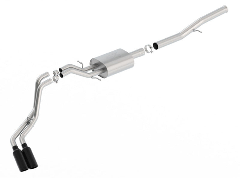 Borla 140577BC ATAK Cat-Back Exhaust System with Black Chrome Tips for 2014–2018 Chevrolet Silverado 1500 and GMC Sierra 1500 6.2L V8