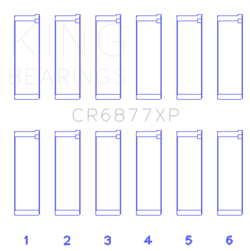 King Engine Bearings CR6877XP BMW S54B32 3.2L Performance Rod Bearing Set, Standard Size