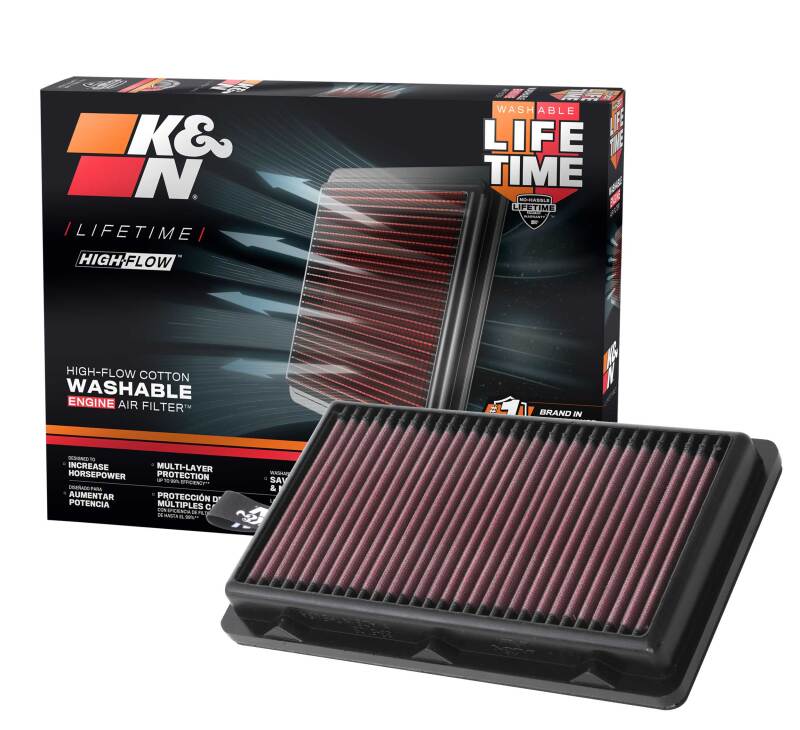 K&N Engineering 33-5108 High-Flow Replacement Air Filter for 2020-2021 Hyundai Sonata and 2021 Kia K5