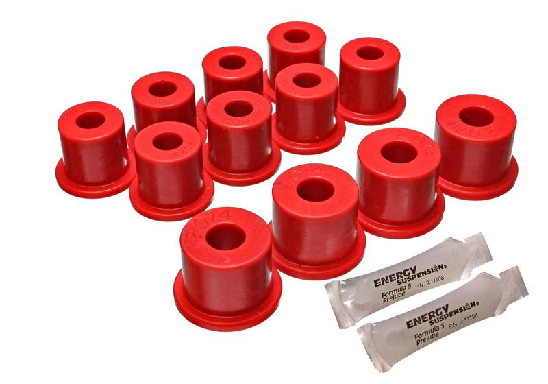 Energy Suspension - eng7.2101R - 80-86 Nissan 720 & Hardbody Pickup 2WD Red Rear Leaf Spring Bushing Set