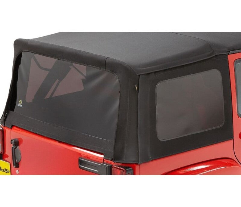 Bestop 07-09 Jeep Wrangler JK 4-Door Window Set with Premium Black Twill Fabric