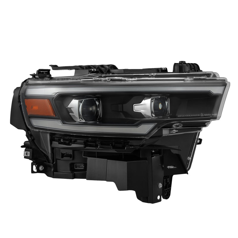 AlphaRex Luxx LED Projector Headlights for Dodge Ram 1500 2025-2026 - Black with Sequential Signal and Switchback DRL