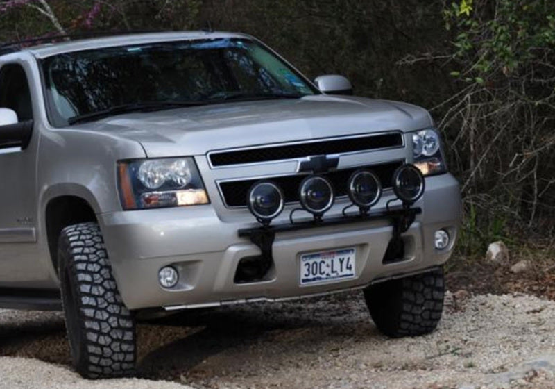 N-Fab Light Bar 06-13 Chevy Tahoe/Suburban/Avalanche - Gloss Black - Light Tabs