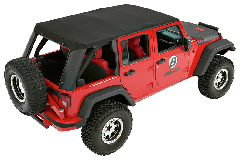 Bestop Trektop Pro for Jeep Wrangler JK 2007-2018, 4-Door - Premium Black Twill