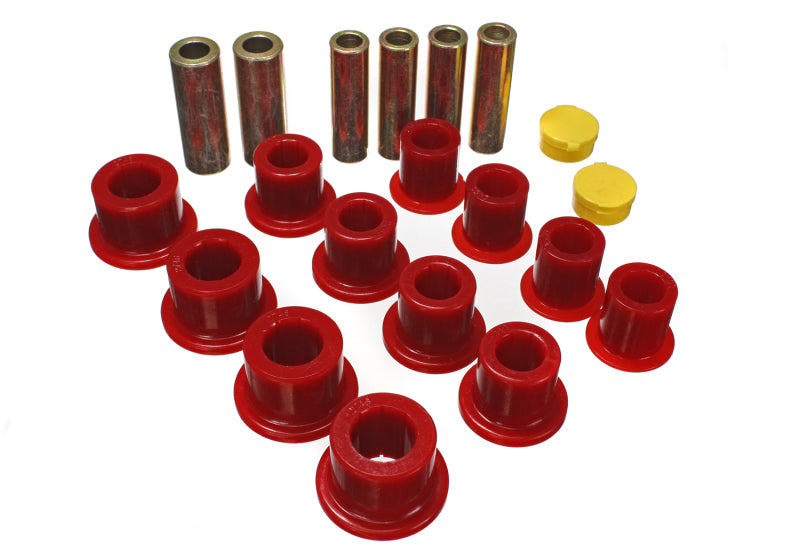 Energy Suspension - eng4.2148R - 00-04 Ford Excursion 4WD / 99-04 F-250/F-350 4WD Red Front Leaf Spring Bushing Set