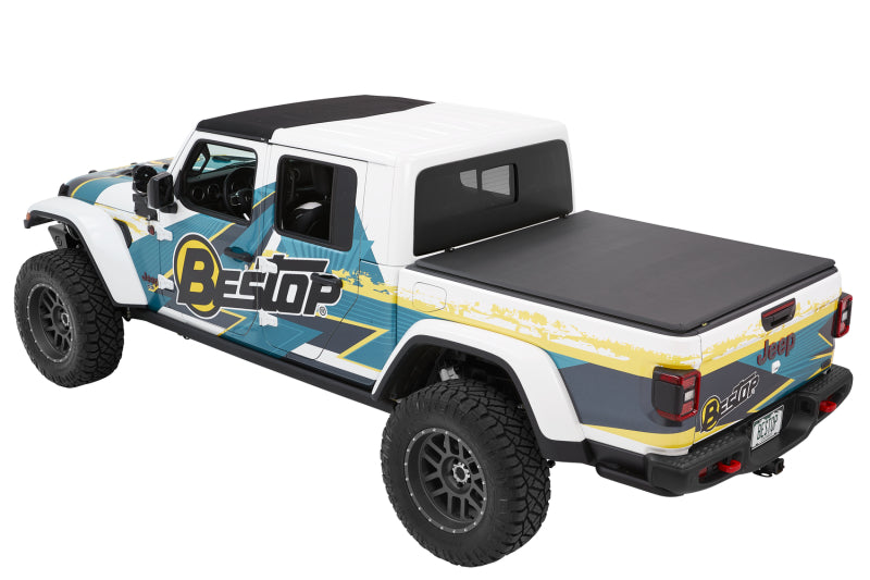 Bestop EZFold Soft Tonneau Cover for 2020-2026 Jeep Gladiator 5 ft Bed - Premium Black Twill