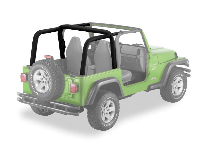 Bestop 97-02 Jeep Wrangler TJ Sport Bar Cover in Black Denim - Part Number BES80020-15