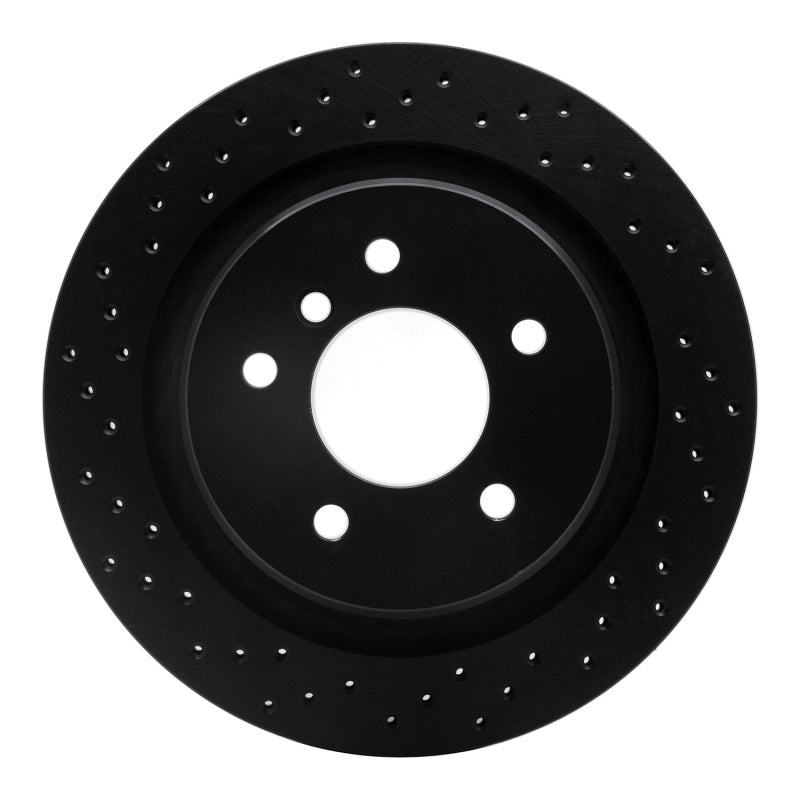 R1 Concepts RNC623-31035D Rear Right Drilled Black Brake Rotor for 1995-1999 BMW M3 E36