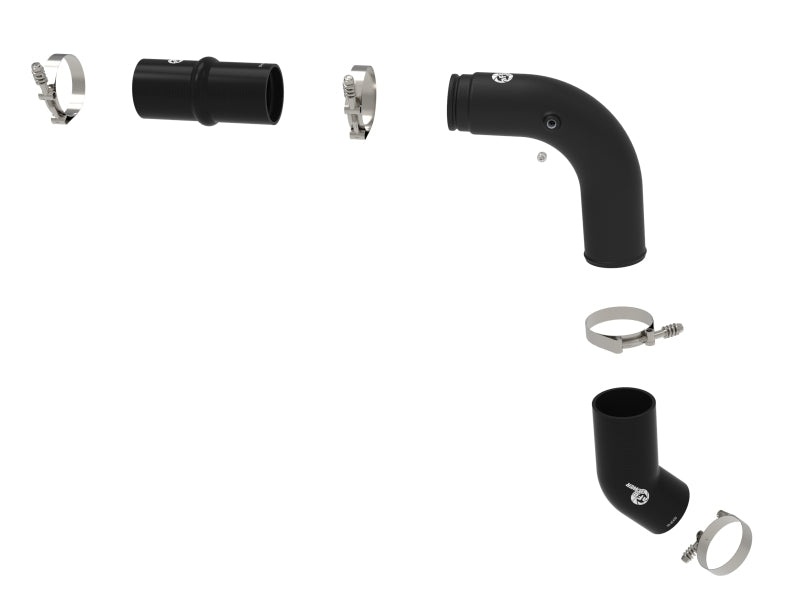 aFe BladeRunner Aluminum Hot-Side Charge Pipe, Black, Part Number 46-20818-B, for 2025-2026 Ram 2500 and 3500 6.7L Diesel