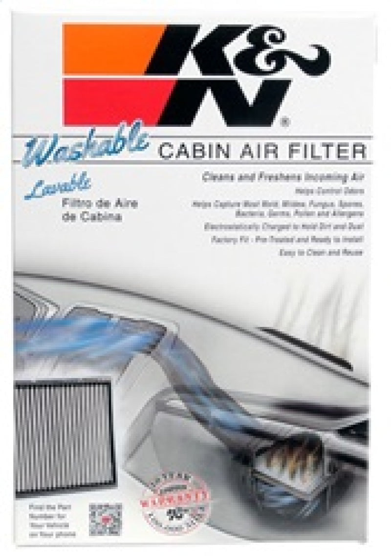 K&N VF1002 Washable Cabin Air Filter for 2007-2014 Nissan Titan 5.6L V8