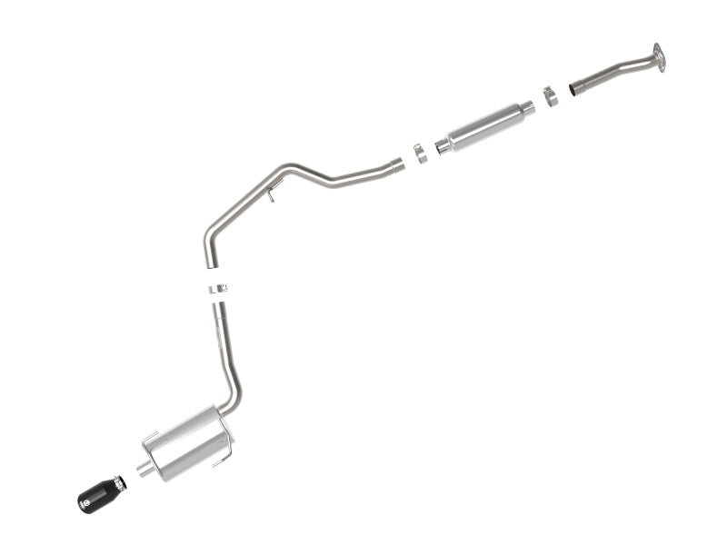 aFe POWER Takeda Cat-Back Exhaust System with Black Tip for 2012-2016 Subaru Impreza 2.0L, Part Number 49-36052-B