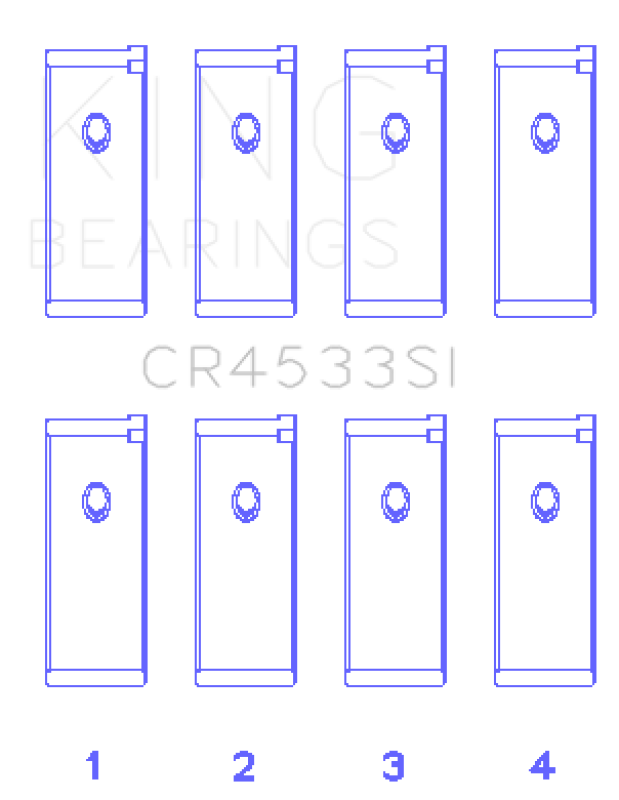 King Engine Bearings CR4533SI Standard Rod Bearing Set for Nissan QR25DE