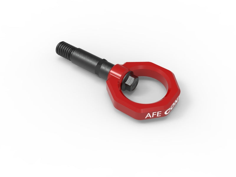 aFe Control 450-721002-R Rear Tow Hook, Red, for 2020-2026 Toyota GR Supra A90