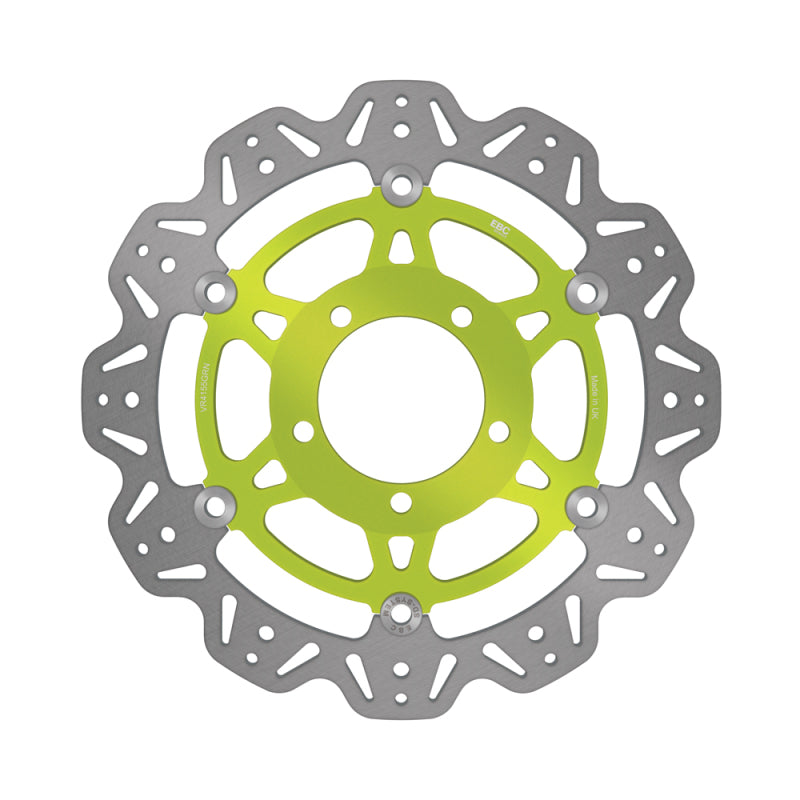 EBC Powersports VR4155GRN Vee Floating Front Brake Rotor for 2013-2017 Kawasaki ZX-6R ZX636
