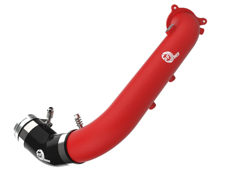 aFe BladeRunner 2-3/4-Inch Red Aluminum Hot Charge Pipe for 2021-2024 Toyota GR Supra A90 2.0L Turbo, Part 46-20488-R