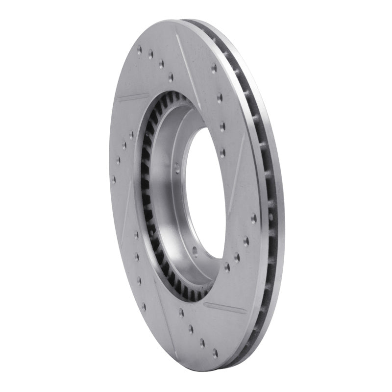 R1 Concepts RNC631-02001L Front Left Drilled and Slotted Silver Brake Rotor for Porsche 924 and 911