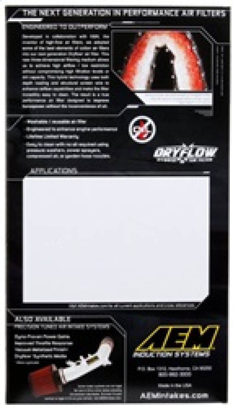 AEM Induction Dryflow Air Filter AEM-28-20395 for 2007-2010 Ford Edge and Lincoln MKZ