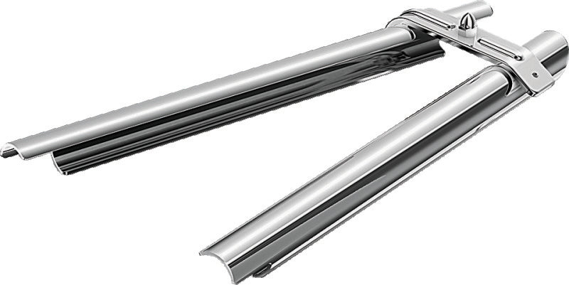 Kuryakyn 7853 Chrome Downtube Covers for 2000-2006 Harley-Davidson Softail