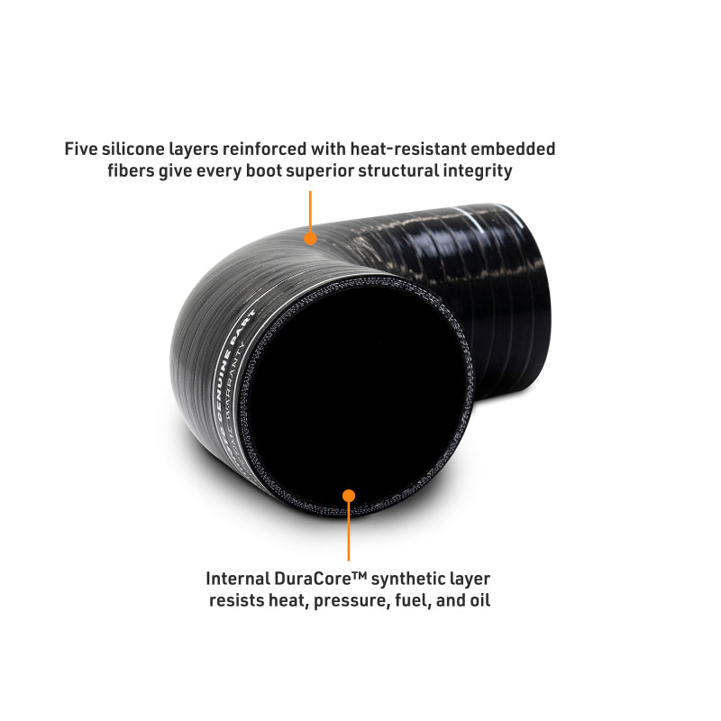 Mishimoto Duracore 4-Inch 90 Degree Silicone Intercooler Coupler - Engine Cooling and Intake System Connection