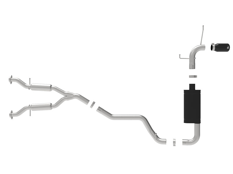 aFe MACH Force-XP Cat-Back Exhaust System, Part Number 49-38078-B, for 2014–2021 Jeep Grand Cherokee WK2 V6 3.6L