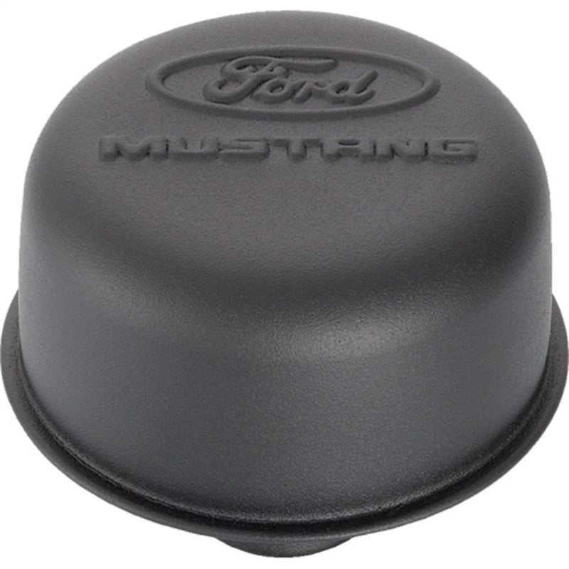 Ford Racing FRP302-221 Black Crinkle Finish Breather Cap with Ford Mustang Logo