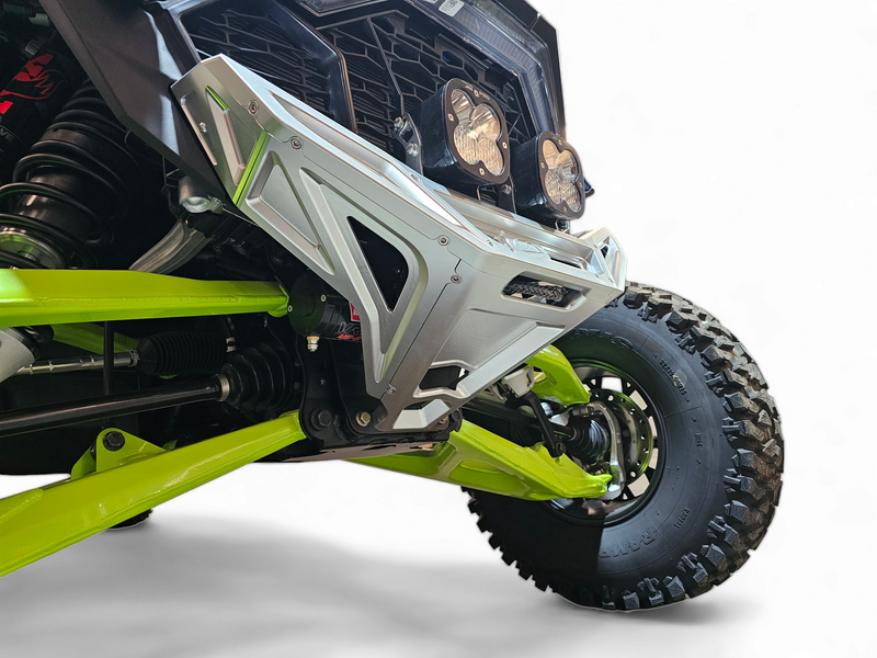 Elektric Offroad 2022-2025 Polaris RZR Pro R Billet Aluminum Front Winch Bumper with Clear Anodized Finish