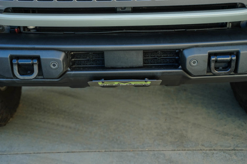 DV8 Offroad dveLPBR-05 Slanted Front License Plate Mount for 2021-2025 Ford Bronco Capable Steel Bumper