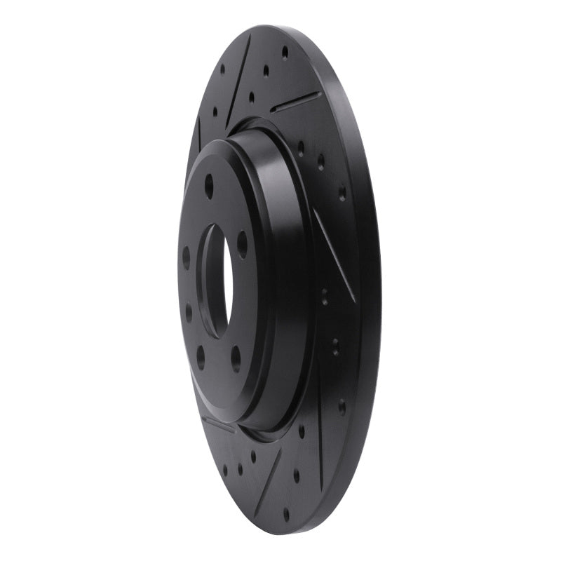 R1 Concepts RNC633-73061L Left Drilled and Slotted Black Brake Rotor for Audi