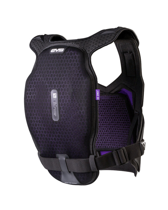 EVS - evsF1PRO-BK-L/XL - F1 Pro Chest Protector Adult with RE ZRO, Black, Large/XL