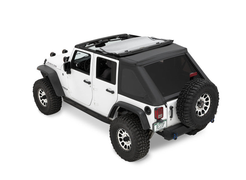 Bestop 07-18 Jeep Wrangler JK 4-Door Ascent Soft Top (Black Diamond)