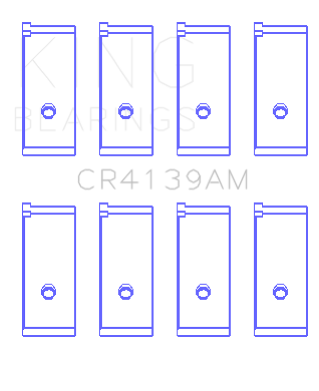 King Engine Bearings CR4139AM STD Rod Bearing Set for Honda 1.5L D-Series Engines
