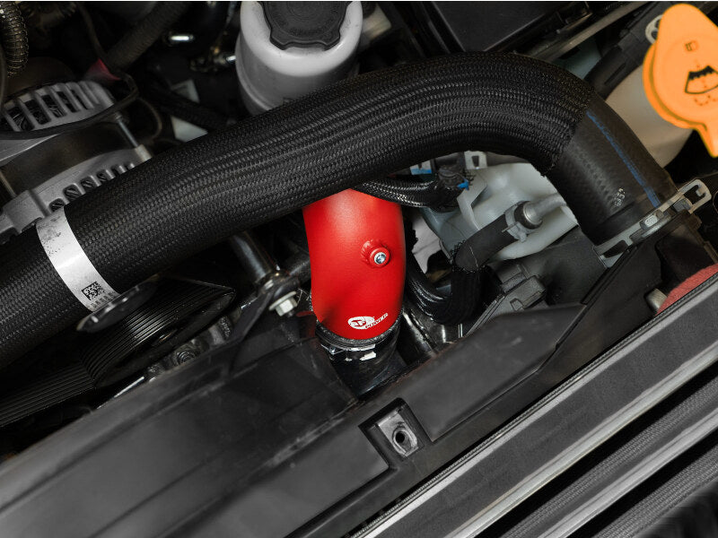 aFe BladeRunner Aluminum Hot and Cold Charge Pipe Kit, Textured Red, Part Number 46-20814-R