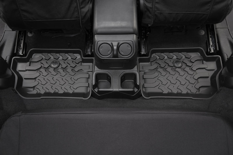 Bestop 18-26 Jeep Wrangler JL 2-Door Rear Floor Mats in Black – Custom Fit All-Weather Protection